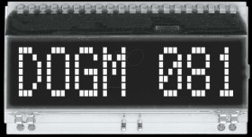EA DOGM081S-A LCD text module, 48.3 x 12 mm, black