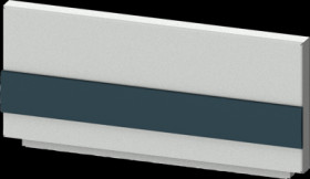 Head space cover, rectangular, sheet steel, (W x H x D) 400 x 175 x 25 mm, light gray, 8PQ2000-4BA02