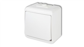 Junior Łącznik Jednobiegunowy Podświetlany Biały Whe-1L