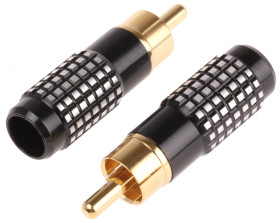 Wtyczka RCA Montaż na kablu Męski Lutowane, styki pozłacane RS PRO