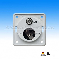 Berker Kombisteckdose 12V+ SAT weiß