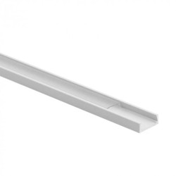 Profil N01 natynkowy biały + klosz transp. 1m