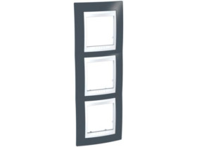 UNICA PLUS Ramka 3 potrójna pionowa czerń mineralna MGU6.006V.877 SCHNEIDER ELECTRIC