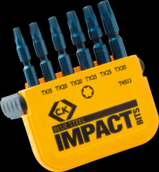 T4513 Blue Steel Impact Bit Set of 6 - TX