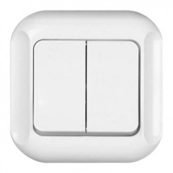 TOPAZ-BIS Łącznik podwójny z podświetleniem biały WP-3Tb/S