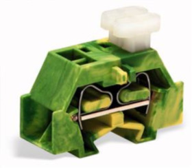 4-wire end terminal, spring-clamp connection, 0.08-2.5 mm², 1 pole, 24 A, 6 kV, yellow/green, 261-357/332-000