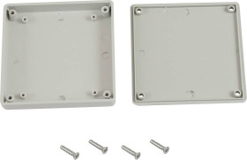 Obudowa uniwersalna Hammond Electronics, ABS, szary, (D x S x W) 80 x 80 x 15 mm, 1 szt.