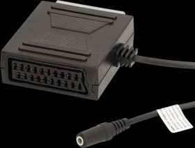 CVGB31930BK02 SCART cable, SCART connector &lt;&gt; SCART port, 0.20 m, round