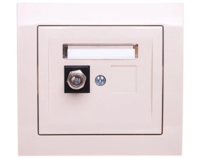 KIER Gniazdo antenowe pojedyncze typu F beżowe GPA-1WF/01