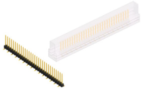 Pin header, 30 pole, pitch 2.54 mm, angled, black, SL10SMD10430GSM