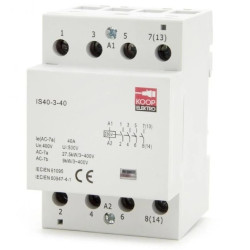 Stycznik modułowy 40-40 40A 4NO 230V 3P 3-FAZ IS40-3-40