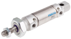 Siłownik pneumatyczny skok: 15mm Festo Ø 25mm dwustronnego działania Action 156.5mm z amortyzacją pneumatyczną