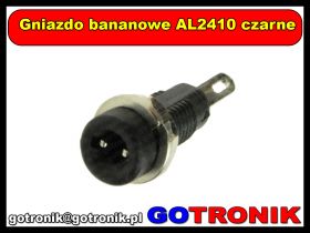 Gniazdo bananowe AL2410 czarne