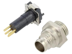 Złącze M8, męskie, gniazdo, proste, ilość pinów: 4, ekranowane, IP67 42-01257TR