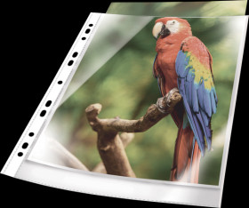 265502 Plastic wallets, A4, crystal clear, 25 pieces