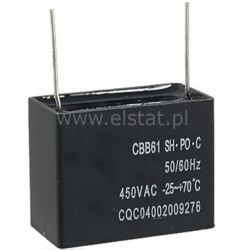 2,5uF 450V kond. rozruchowy kostka PINY