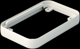 Intermediate ring, ABS, (L x W x H) 54 x 85 x 12 mm, gray white, for SOFT-CASE S, A9150017