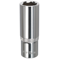 Sealey SP3815D WallDrive® Socket 15mm Deep 3/8"Sq Drive Fully Polished