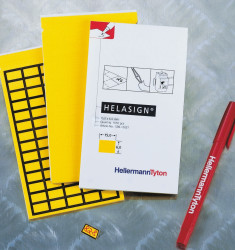 Arkusz papieru etykietowego 598-92227 TAG122FB-270-YE-270-YE, kolor: Żółty, HellermannTyton