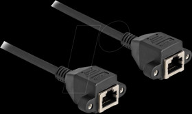 80202 RJ50 extension cable socket / socket, S/FTP, 5 m, black