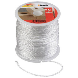 kwb 922110 Wall Cord 1.7mm White 100 m Nylon guide extra strong