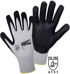 Rękawice robocze Leipold Doehle FOAM Nylon NITRILE 1158-11, Rozmiar rękawic: 11, XXL, czarny, szary