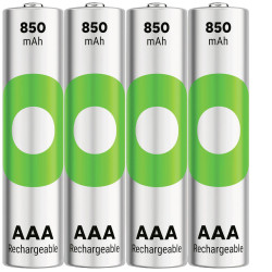 GP RCK85AAA099C4 ReCyko AAA Rechargeable Battery NiMH 850mAh 4pk