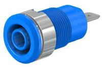 BAN-G1KV-24N Gniazdo bananowe, na obudowę, duże, niebieskie 24A - 1kV