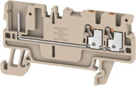Terminal block, push-in connection, 1.5 mm², 3 pole, 17.5 A, 6 kV, dark beige, 2482180000