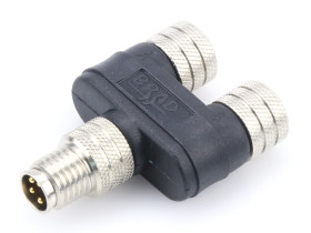 Przemysłowe złącza okrągłe 4-pinowe M8 Montaż gwintowany Wtyczka, gniazdo TE Connectivity