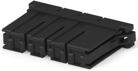 Socket header, 4 pole, pitch 10.16 mm, straight, black, 2-179958-4