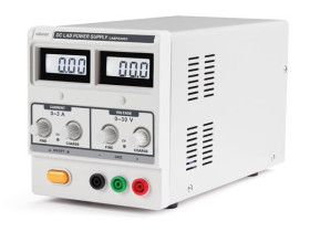 Whadda Dc lab power supply 0-30 vdc / 0-3 a max with dual lcd display