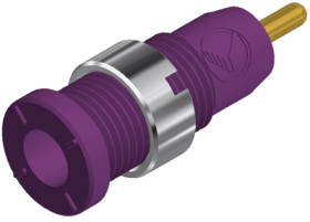 2 mm socket, solder connection, mounting Ø 8 mm, CAT III, purple, 975459709