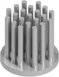 Pin heatsink, (Ø x H) 32.5 x 30 mm, 8.8 to 1.6 K/W, natural aluminum, 10127421