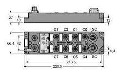 Rozdzielacz czujnik / element wykonawczy, aktywny Turck FLDP-IM8-0001 6825320 1 szt.