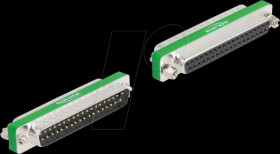 66480 HF/EMI noise filter, D-Sub 37 pin male / female, low pass