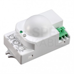 Czujnik ruchu mikrofalowy radarowy, detektor natynkowy 1200W 230V 360st. o zasięgu działania 1-8m biały ORNO