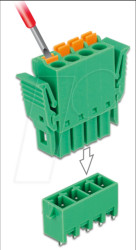 65970 Terminal block set, PCB 4 pin 3.81 mm