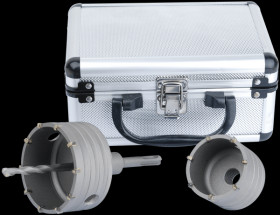 M 44230 Carbide hammer drill crown set, Ø 60 and 80 mm