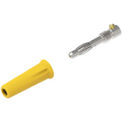 Electro PJP 1060-C-CD1-J Banana Plug 4mm Yellow Straight Pin 1pc