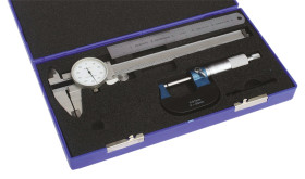 Dial Caliper, Micrometer & Rule Set