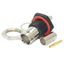 Złącze koncentryczne Montaż na panelu Żeński 75Ω typ złącza Złącze BNC 0 to 4.5GHz Połączenie zagniatane typ kabla BD