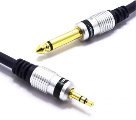 Kabel Wtyk Jack 3,5 Stereo Wtyk 6,3 Mono MK67 3m