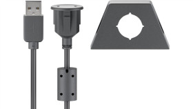 Przedłużacz Usb 2.0 Hi-Speed Z Uchwytem Montażowym, Czarny - Długość Kabla 2 M