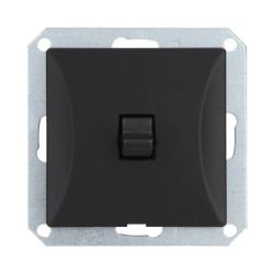 Opal styl amerykański /z dzwignią w zamian klawisza/ Łącznik schodowy czarny matowy WP-5 Opb moduł CZ