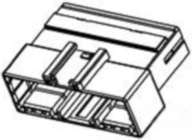 Plug, unequipped, 10 pole, straight, 2 rows, natural, 936129-1