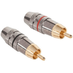 Wtyk RCA Metal HD-291 Red/Black