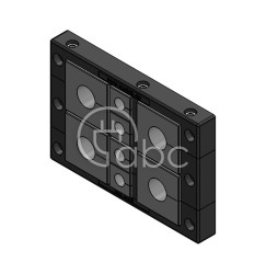 Rama przepustowa KEL 24-MT, na 4 moduły KT małe i 4 moduły KT duże, czarna,...