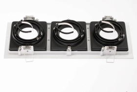 Oprawa GEMINUS Podtynkowa Ruchoma KWADRAT Biała 3x GU10