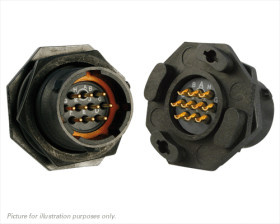 Złącze wielostykowe przemysłowe 10-pinowe, panelowe Wtyczka Souriau Sunbank by Eaton